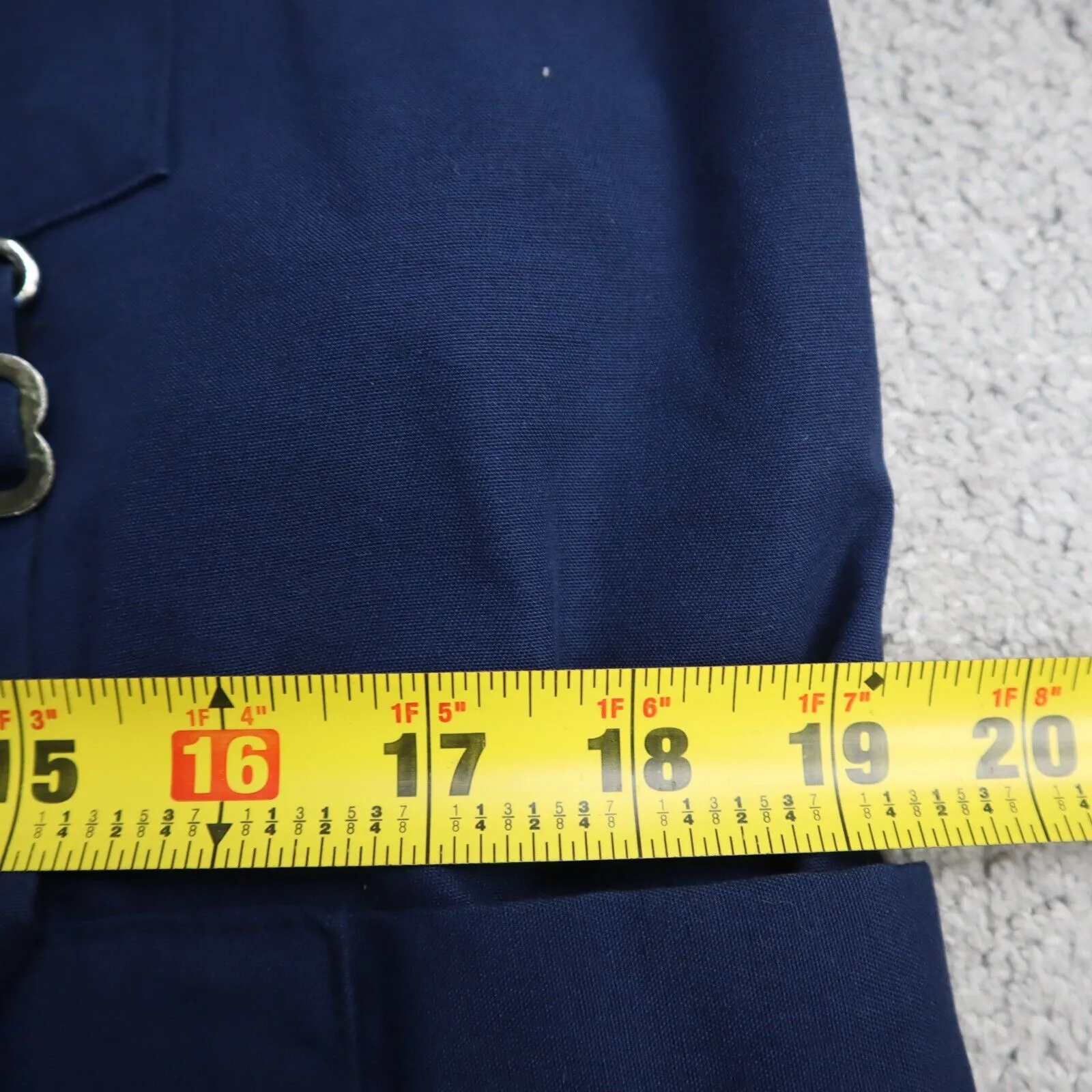 Anthony's Mens Insulated Workwear Coveralls Jumpsuit Wide Leg Navy Blue Size 42