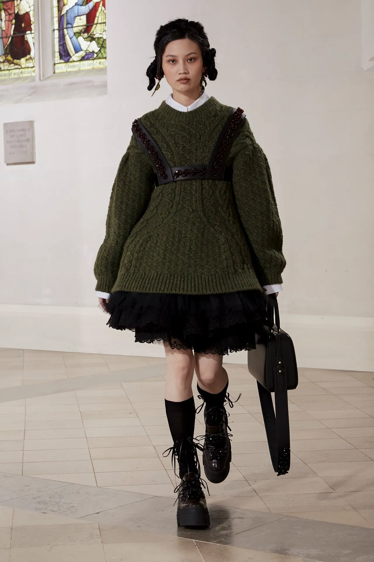 Brown Signature Sleeve Sculpted Sweater