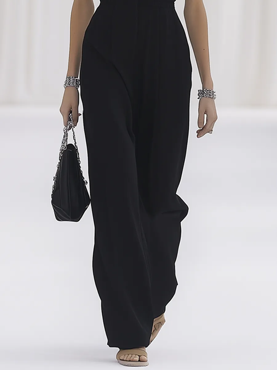 Casual High-End Sleeveless Hollow Jumpsuit
