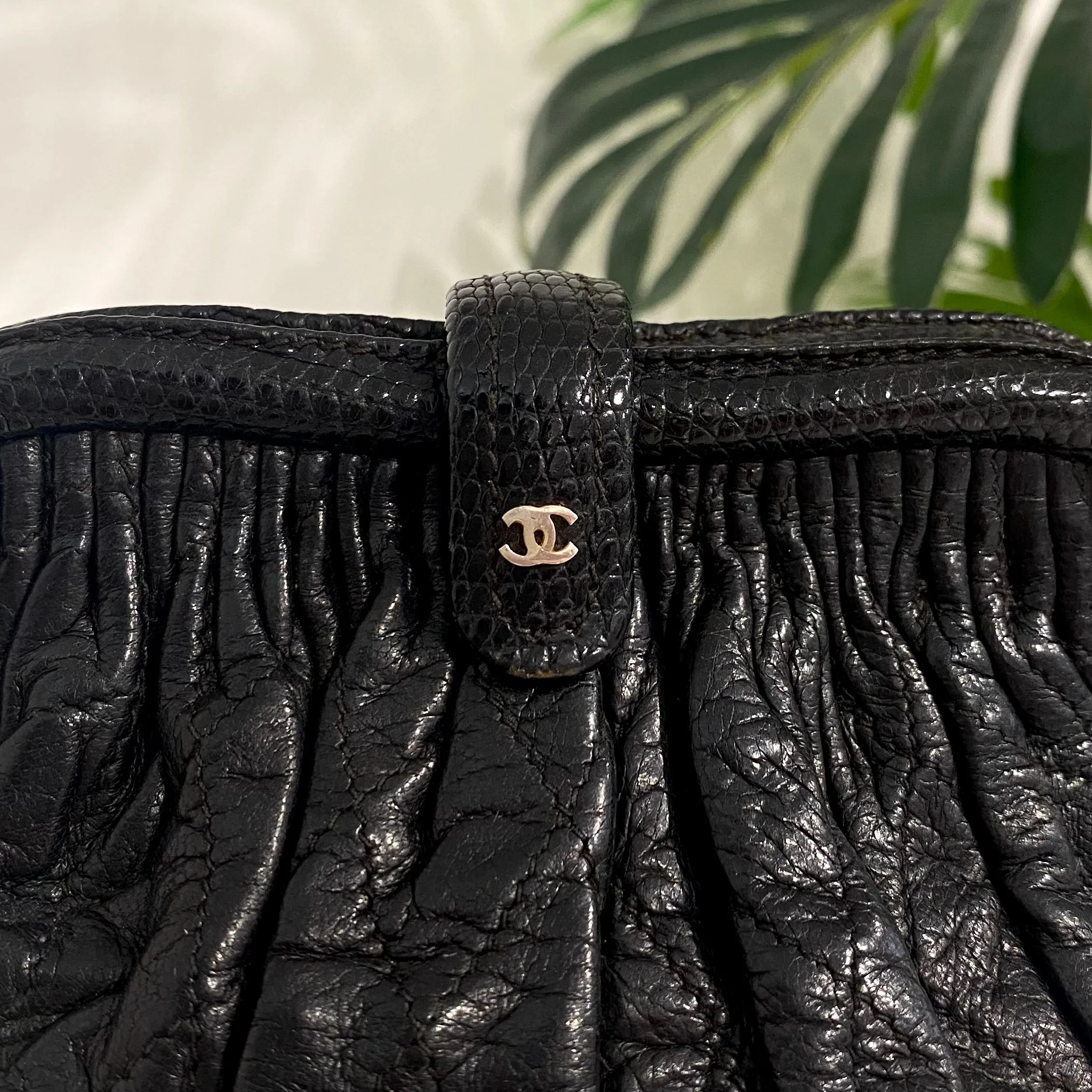 Chanel Vintage Black Leather Bag