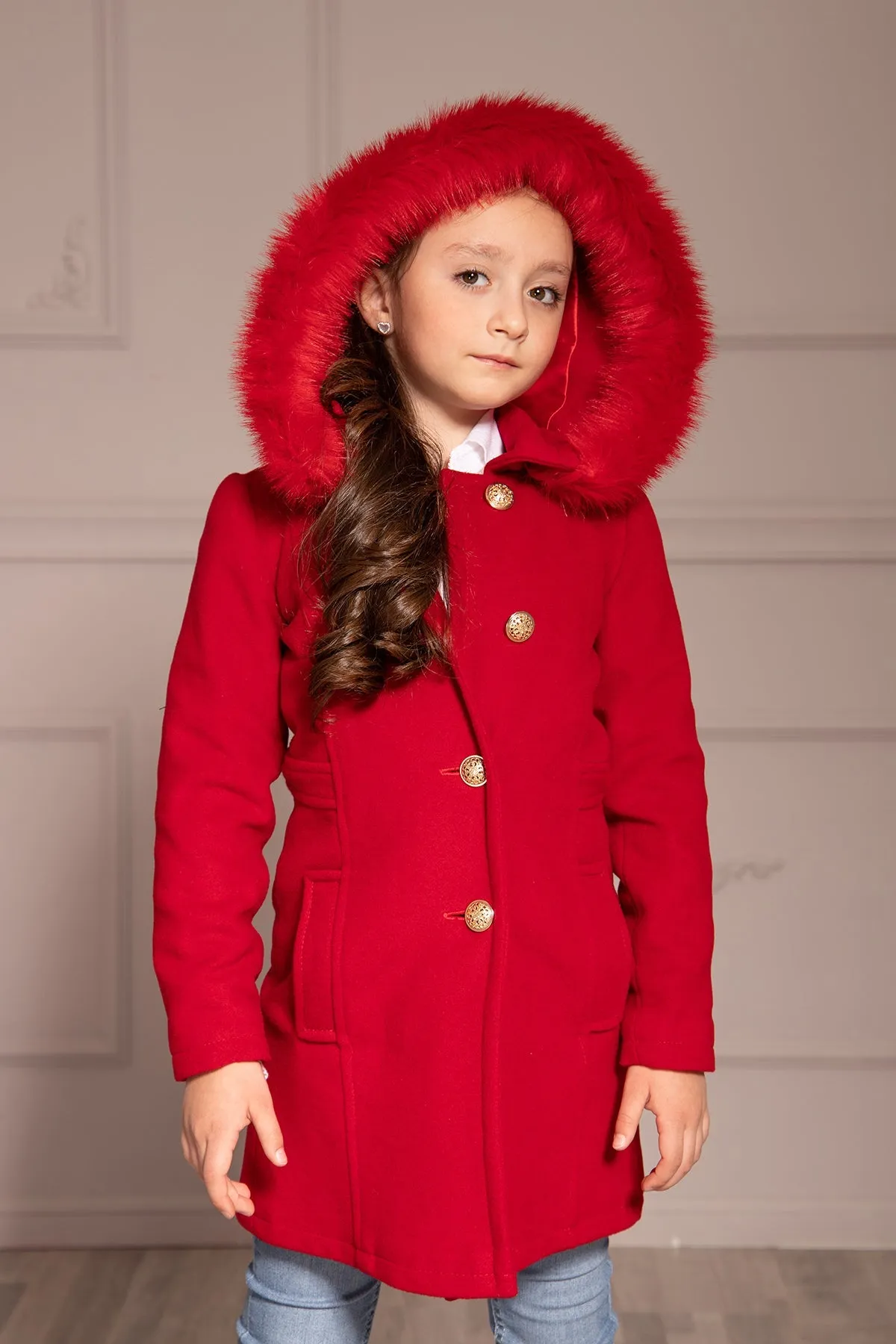 GIRL STRAIGHT COAT