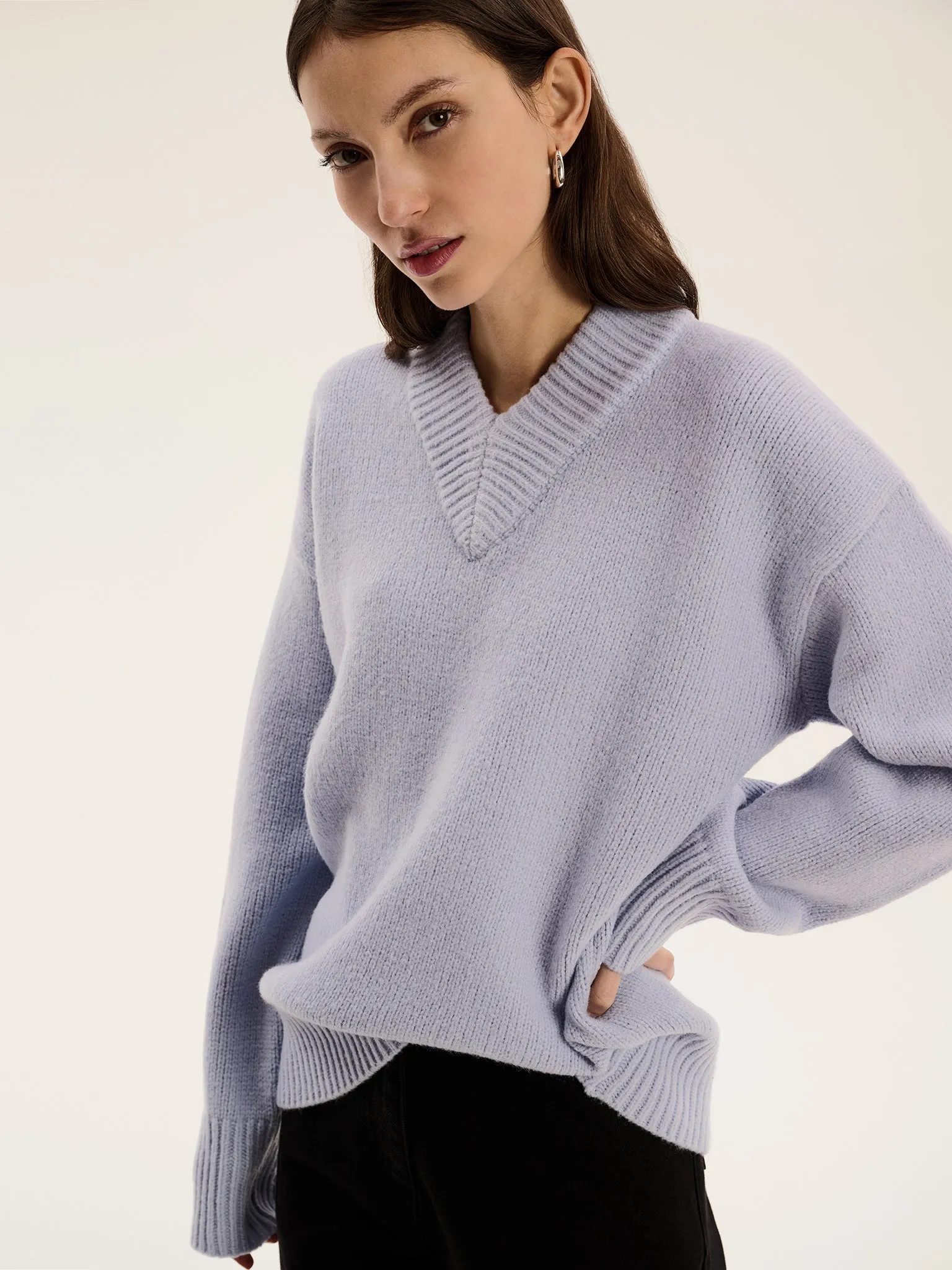 Mandarin Jumper in Light Blue