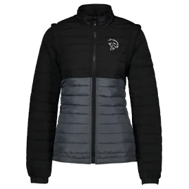 Marwin Sports Dodge Hellcat Puffer Women's Jacket - Black/Grey