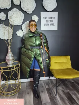 Money Bag Asymmetric Avant Garde Puffer Coat