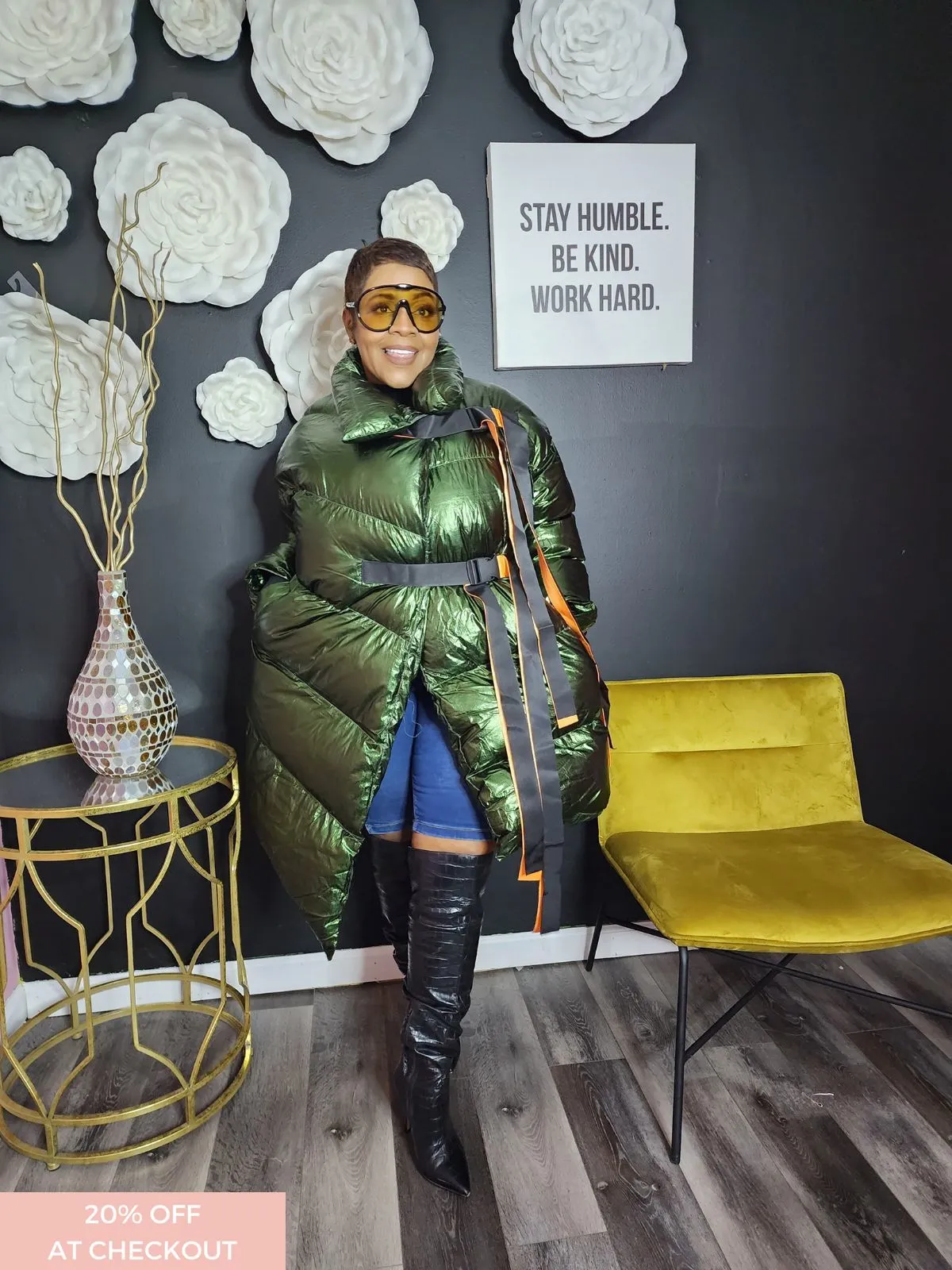 Money Bag Asymmetric Avant Garde Puffer Coat