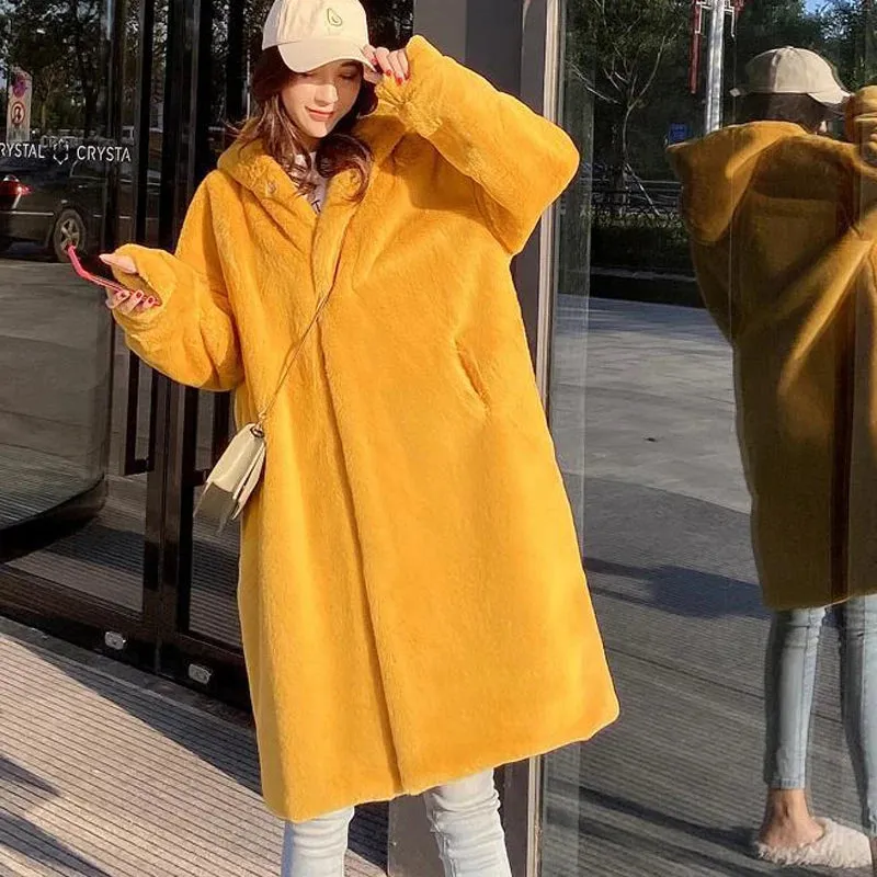 Nesha New Winter Faux Fur Coat (Hooded)