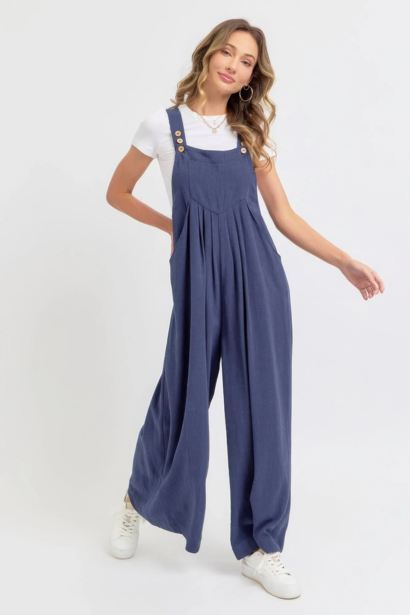 Overall Wide Leg Jumpsuit