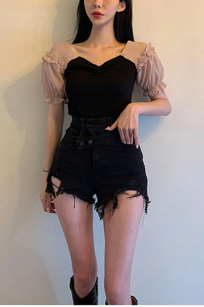 PB406 Denim Hot Shorts
