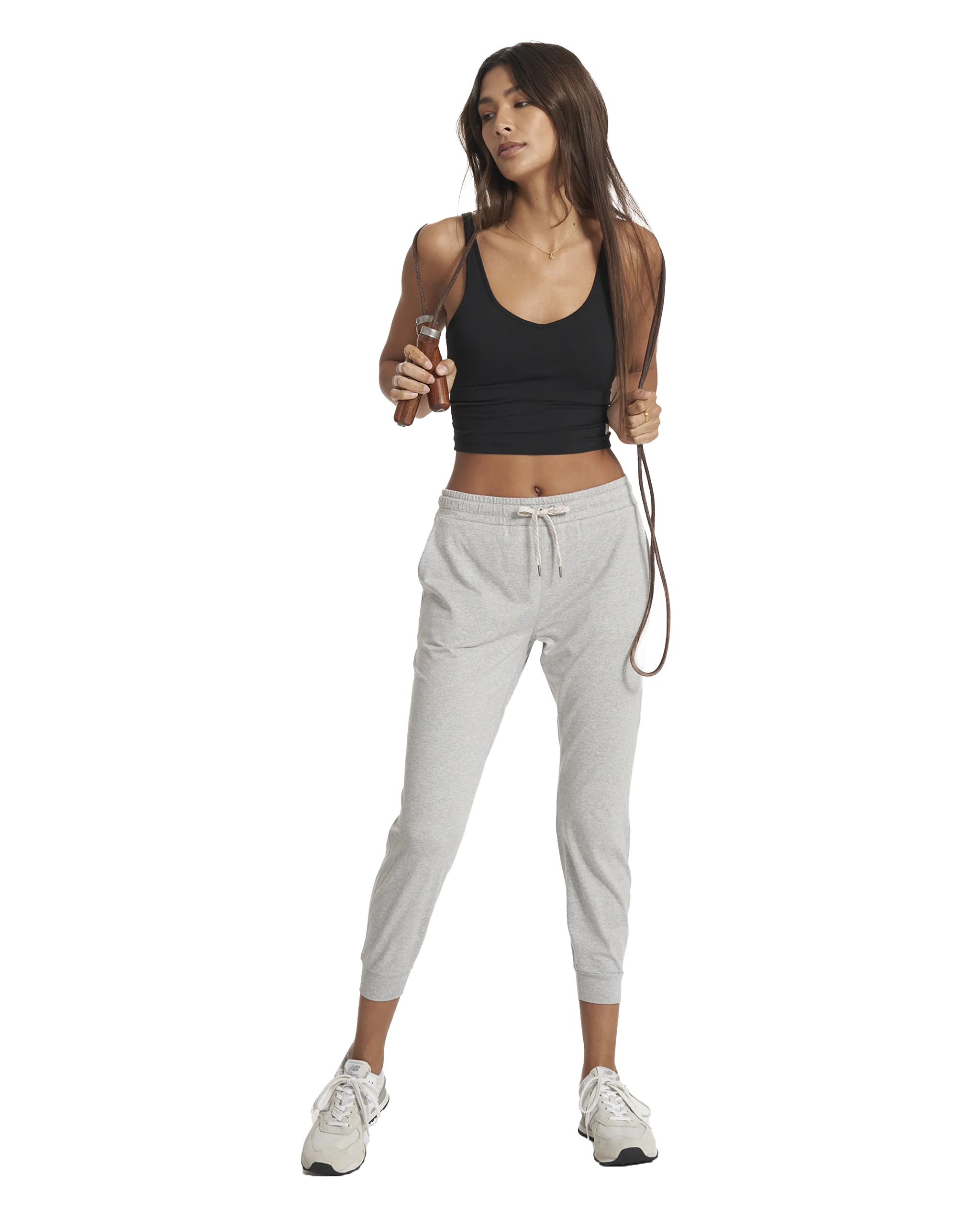 Performance Joggers in Pale Grey Heather