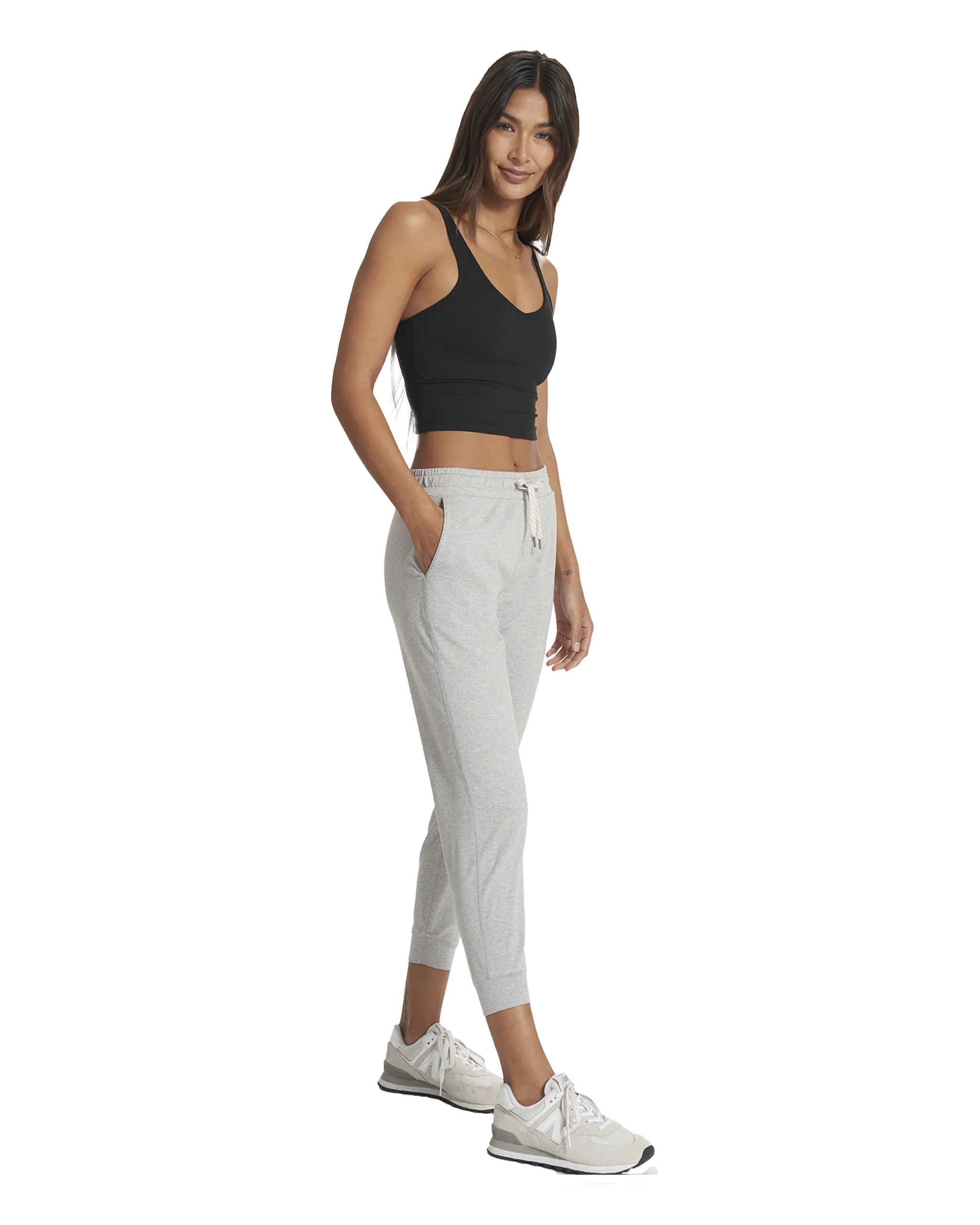 Performance Joggers in Pale Grey Heather