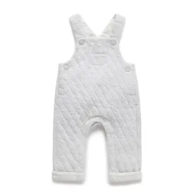 Purebaby Quilted Overall - Soft Grey Melange