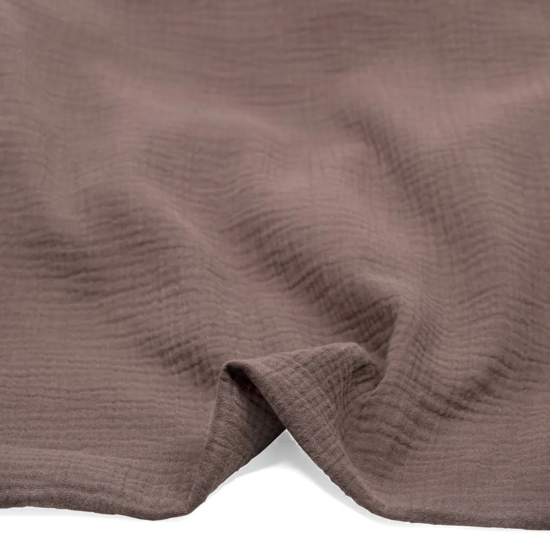 Remnant - 90cm - Organic Cotton Double Gauze - Deep Taupe