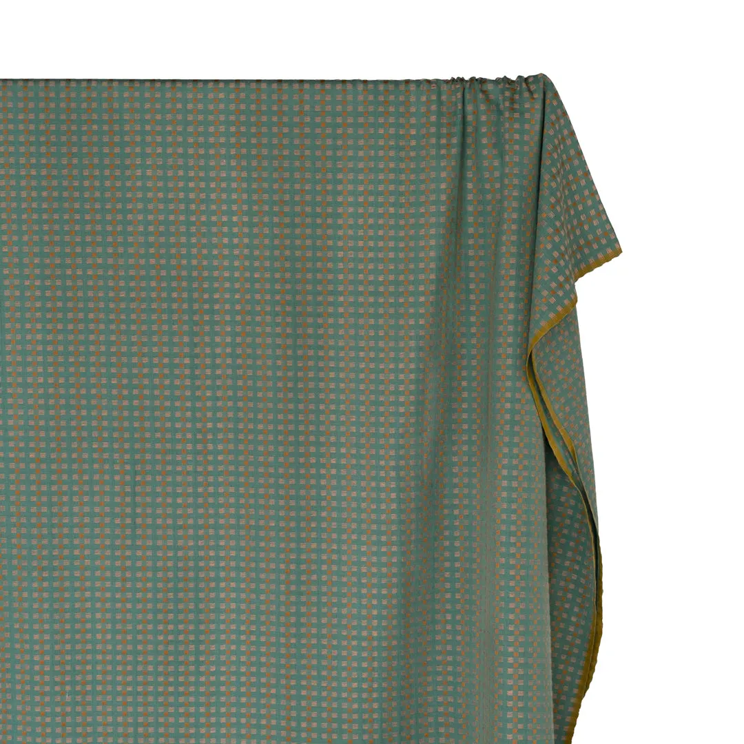 Remnant - Basket Weave Cotton - Teal - 2m