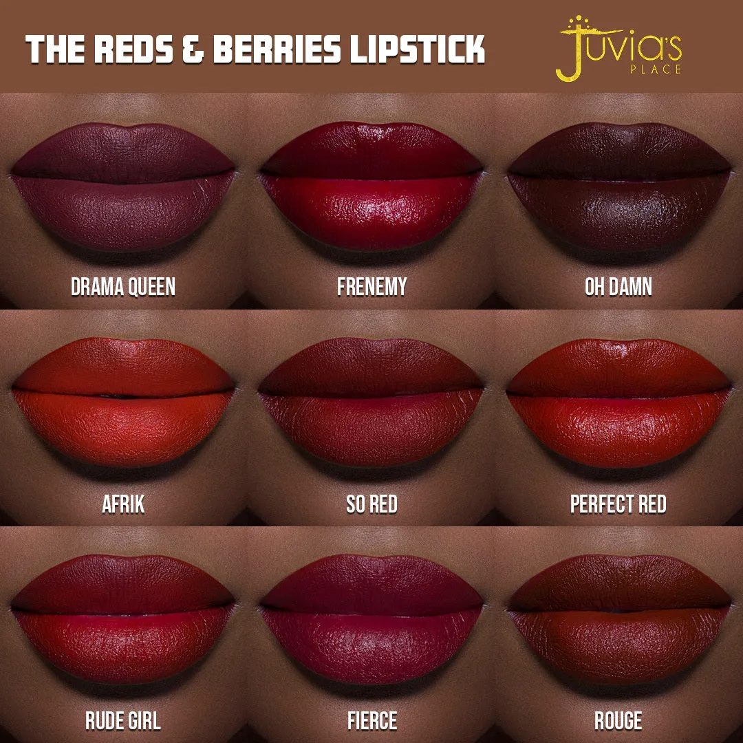 The Reds & Berries Velvety Matte Lipsticks