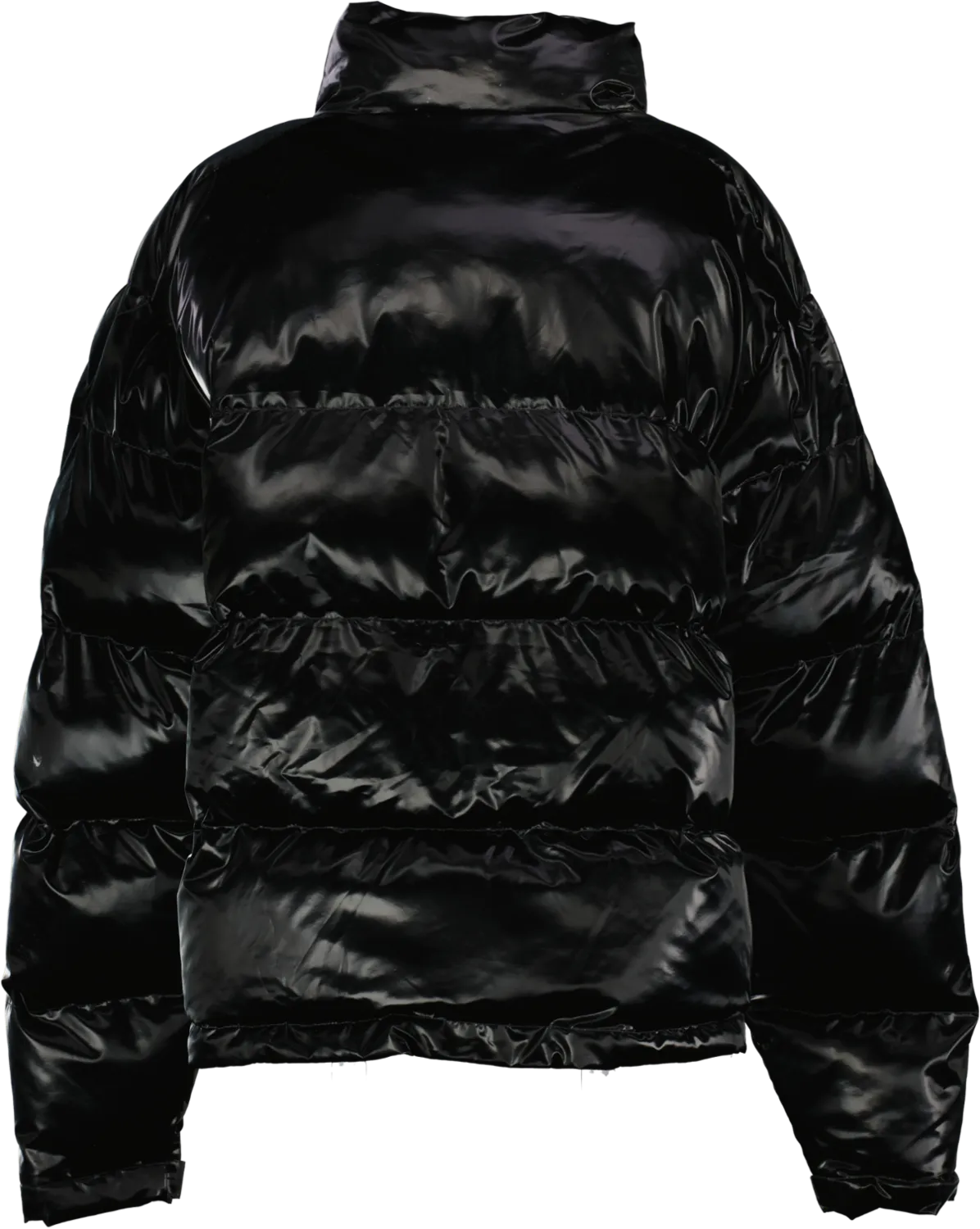 Trapstar Shiny Black Irongate T Puffer Logo zip Jacket UK XXXL