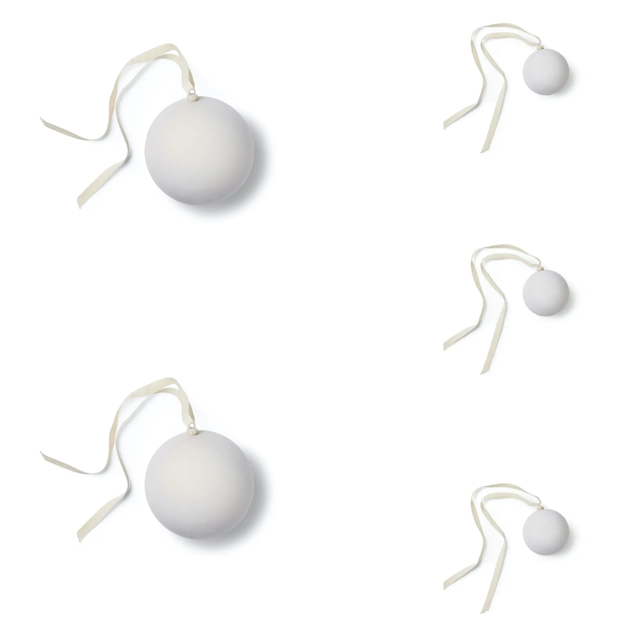 Velvety Tone baubles, set of 5