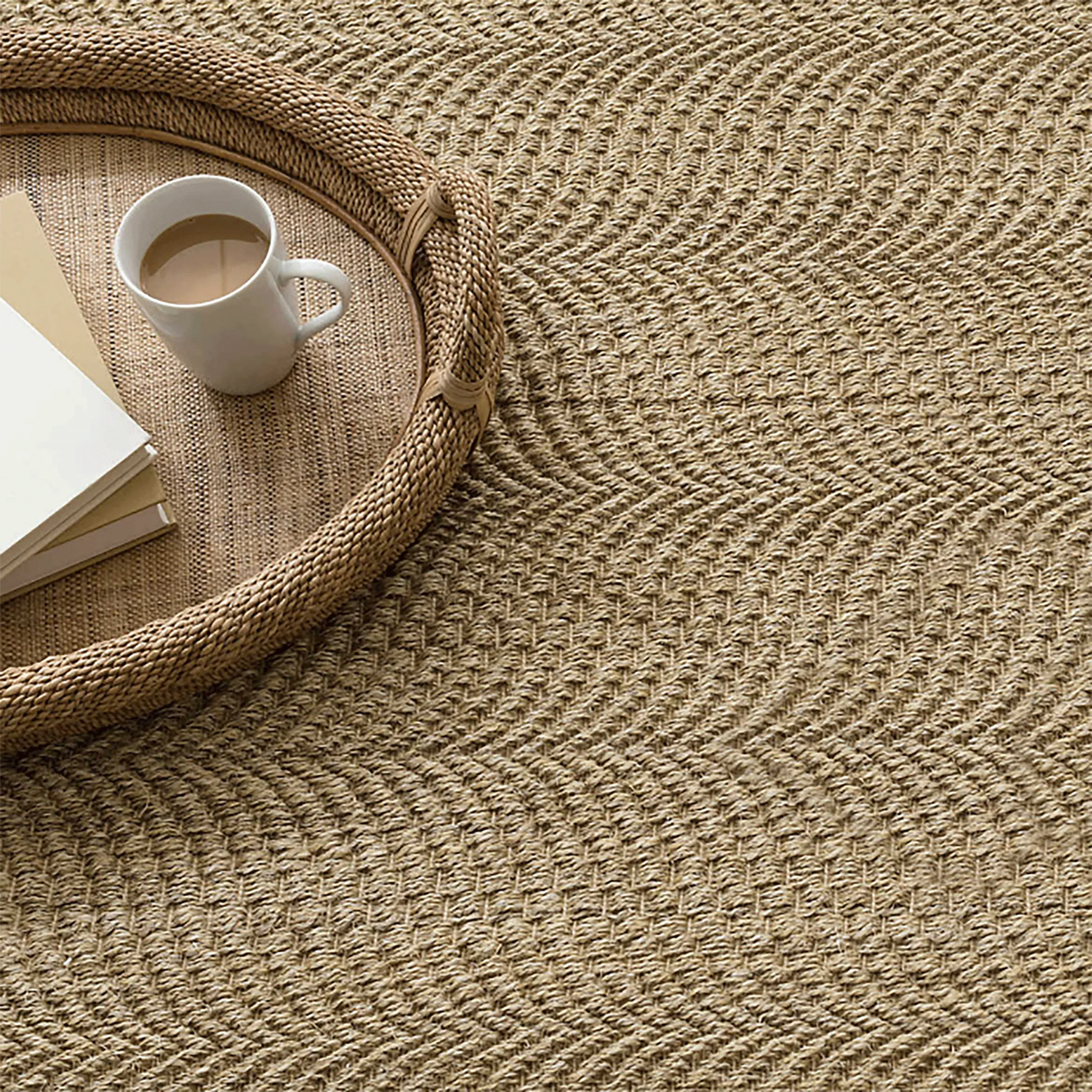Wave Natural Sisal Woven Rug